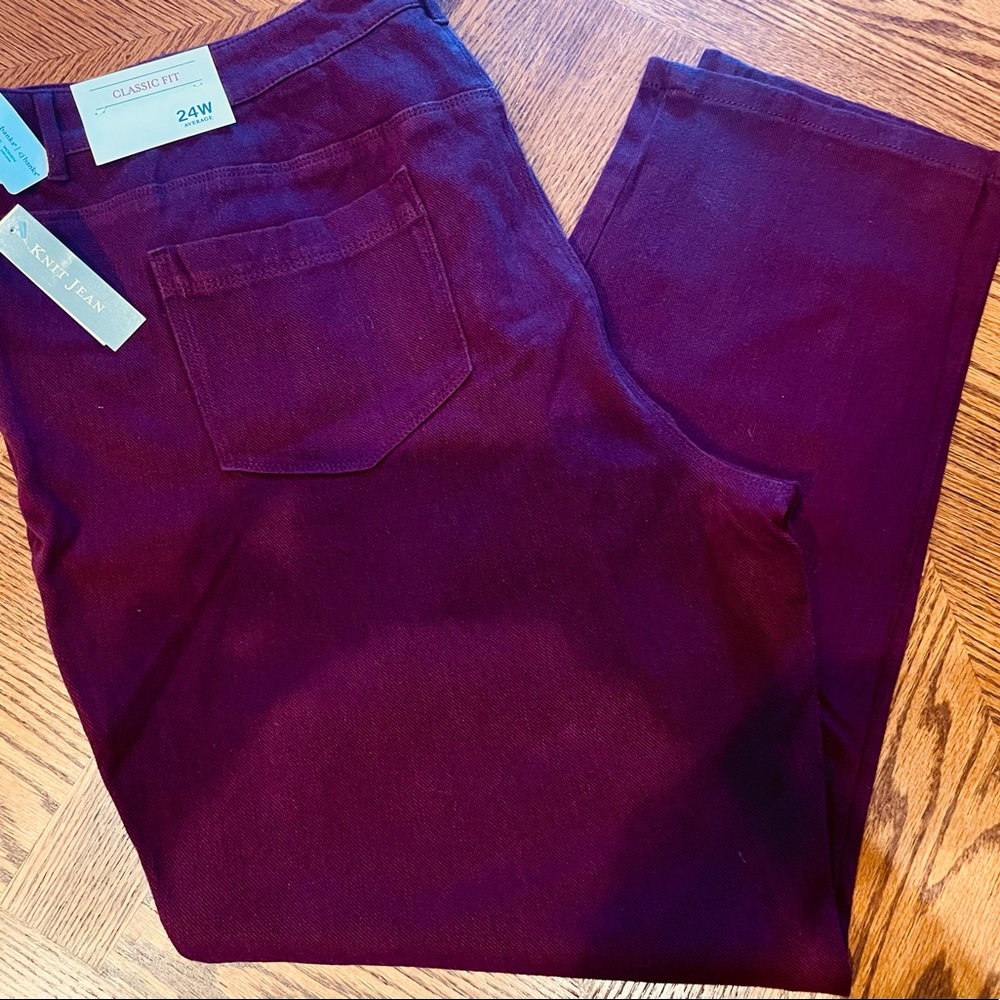CJ Banks classic fit knit jean NWT